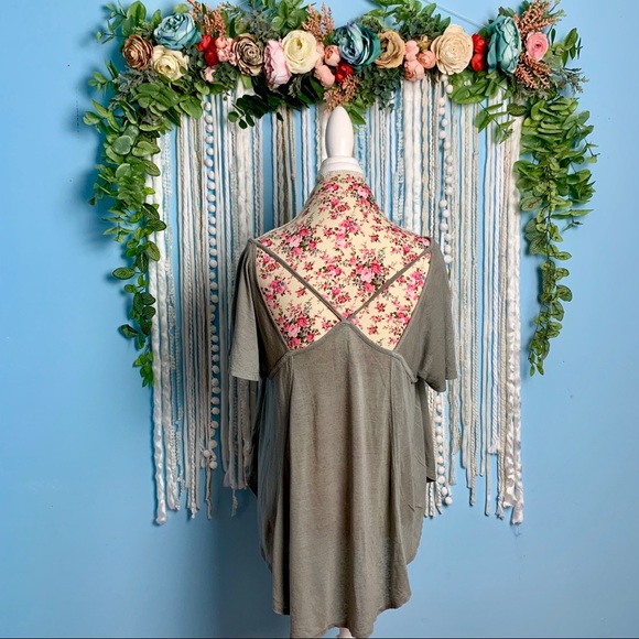 Free People We The Free Strappy Flowy Tee Medium - Picture 1 of 5